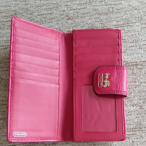 Coach Pink Leather Wallet - Picture 3 of 5